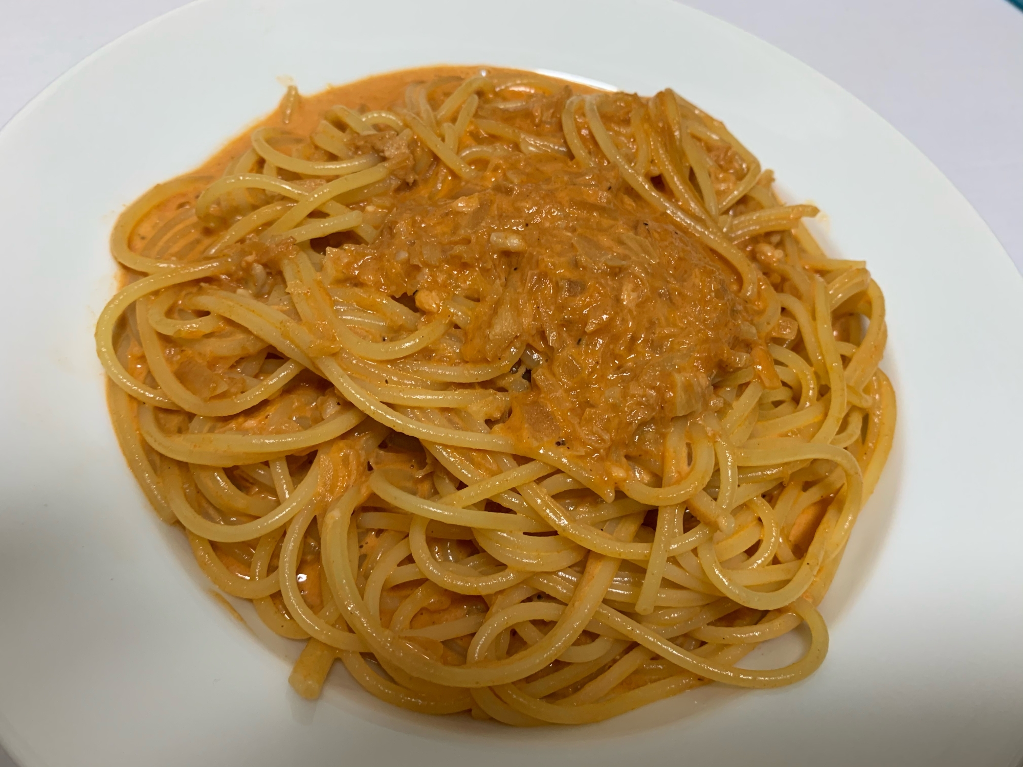 蟹クリームパスタ