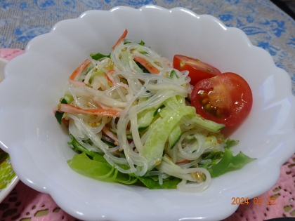 お弁当にも！　少ない材料で春雨のマヨサラダ