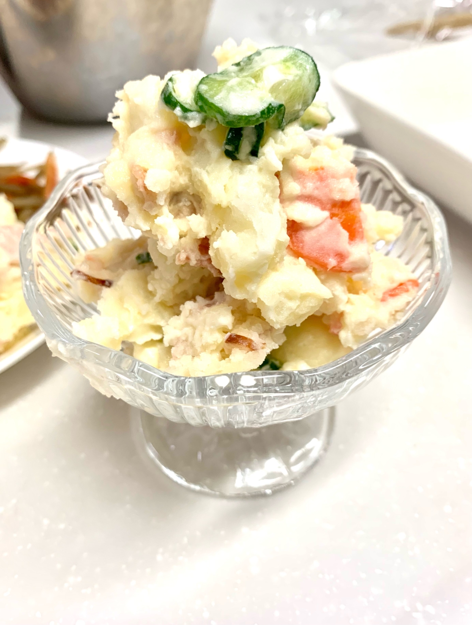 子供大好き♡玉ねぎなしのベーコンポテトサラダ