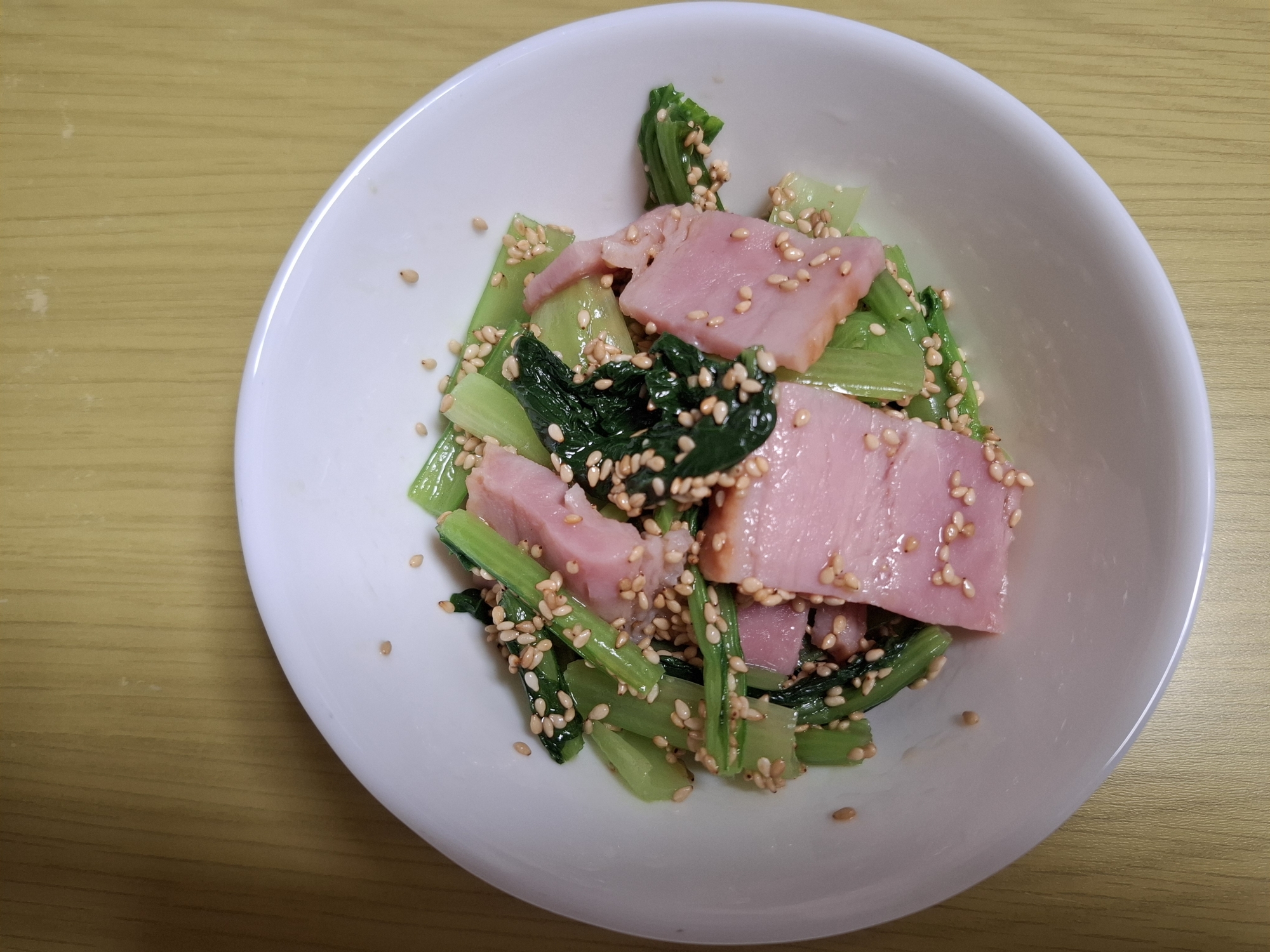 小松菜とベーコンのナムル