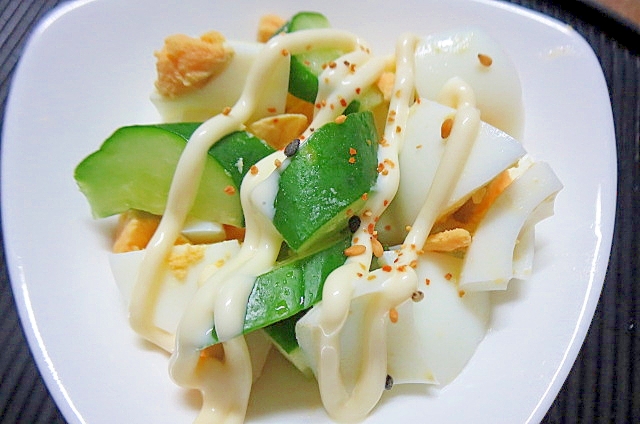 胡瓜の漬物の卵サラダ