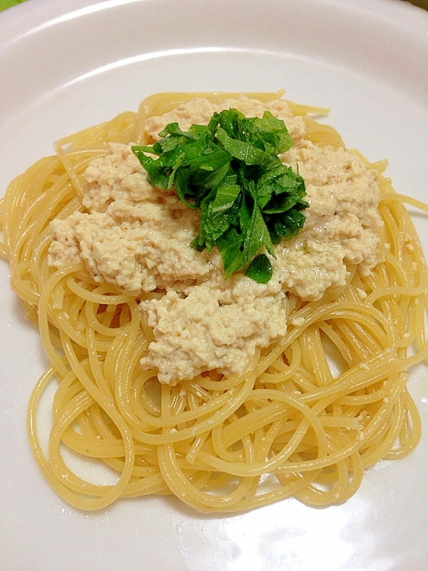 ヘルシーで美味しい！さっぱり♬お豆腐パスタ