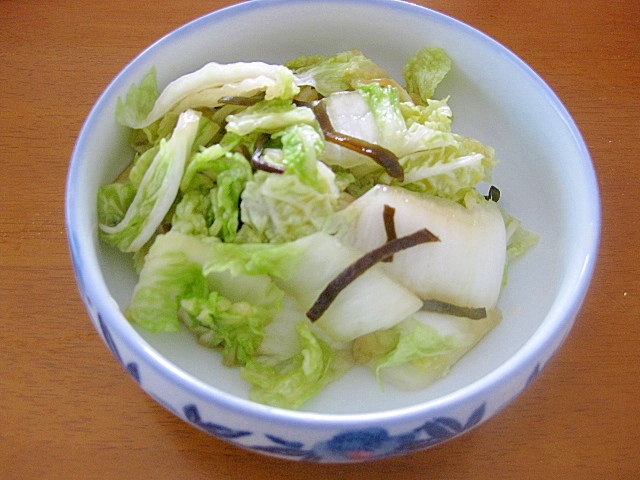 白菜と塩昆布で簡単おかず♪