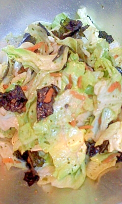 レタスの生姜のり海苔サラダ