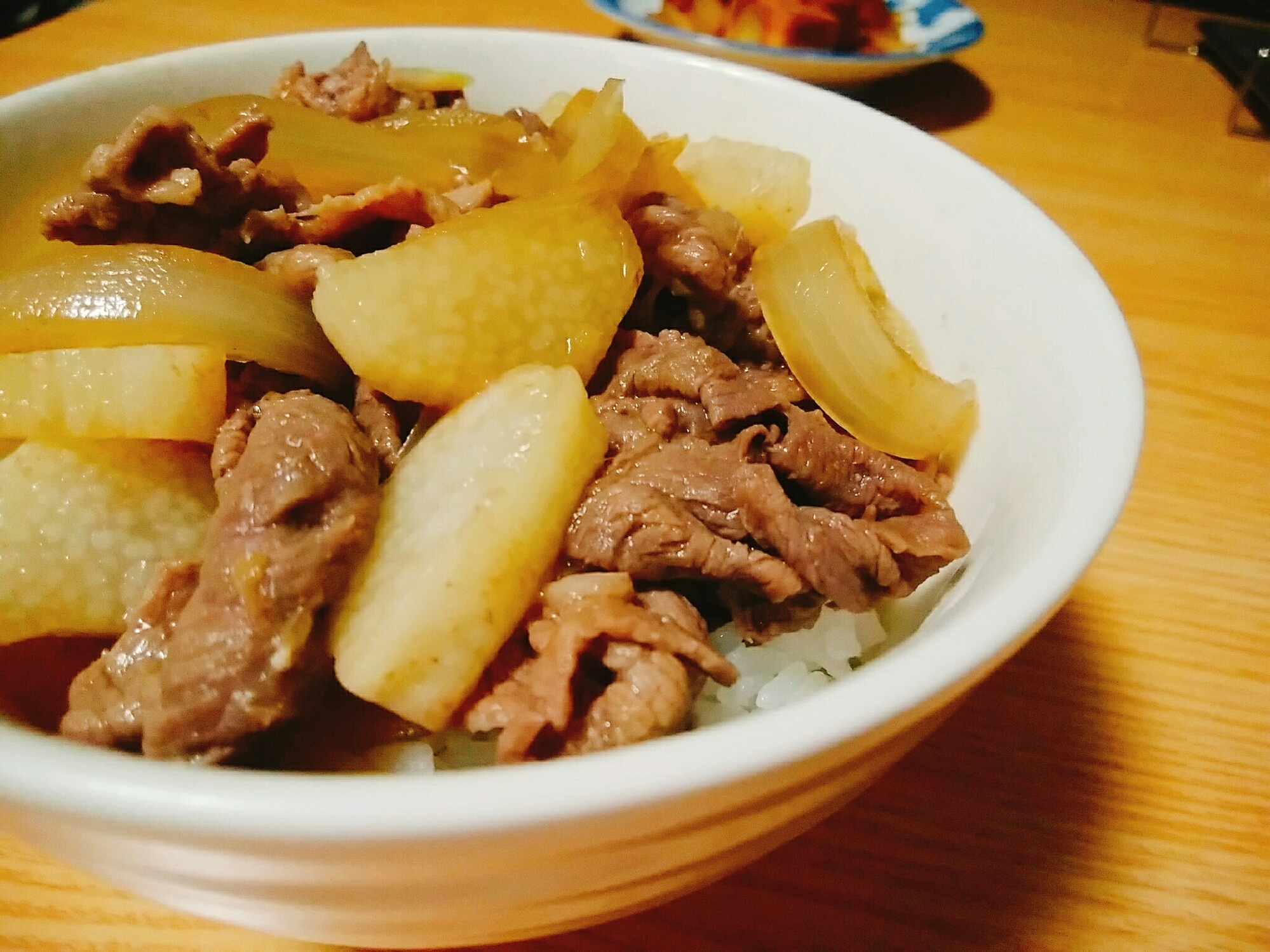 長芋入りの牛丼