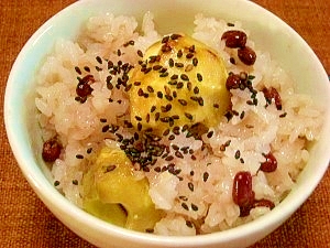 炊飯器で簡単栗おこわ レシピ 作り方 By ブルーボリジ 楽天レシピ