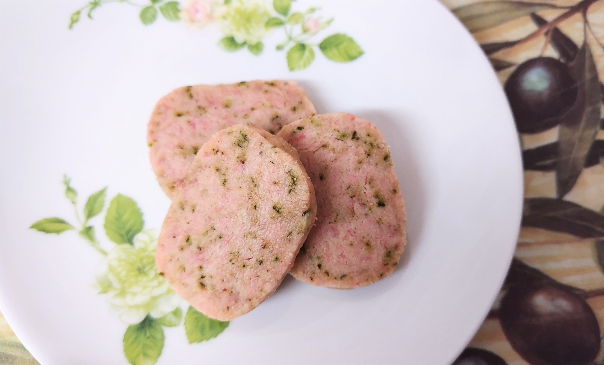 卵不使用ꕥさくらと緑茶のクッキー