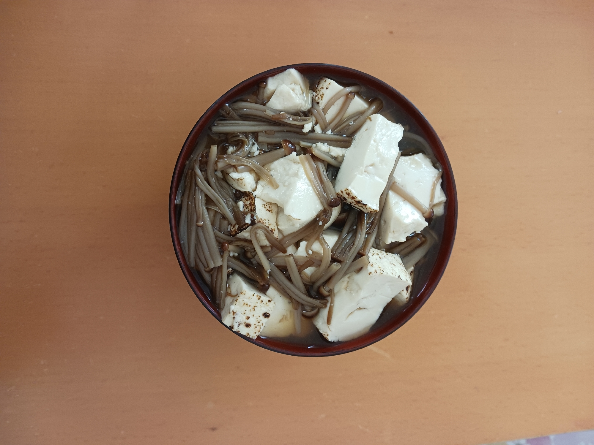焼き豆腐とえのき茸の煮物