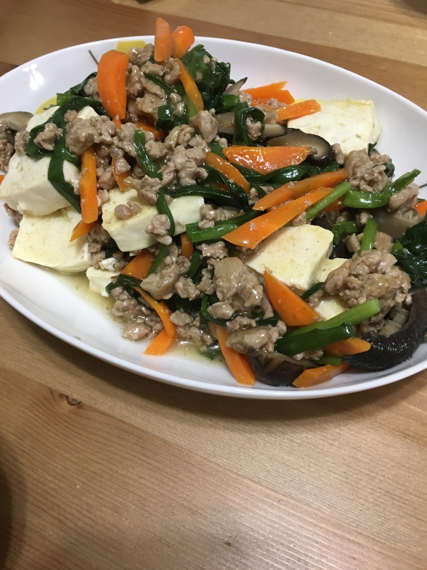 ヒシと豆腐の炒め物 レシピ