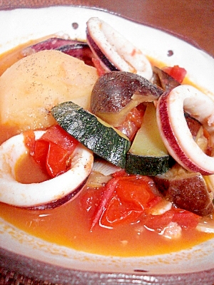 夏野菜たっぷり イカのトマト煮 レシピ 作り方 By Apple9844 楽天レシピ 夏野菜たっぷり イカのトマト煮 レシピ 作り方 By Apple9844 楽天レシピ