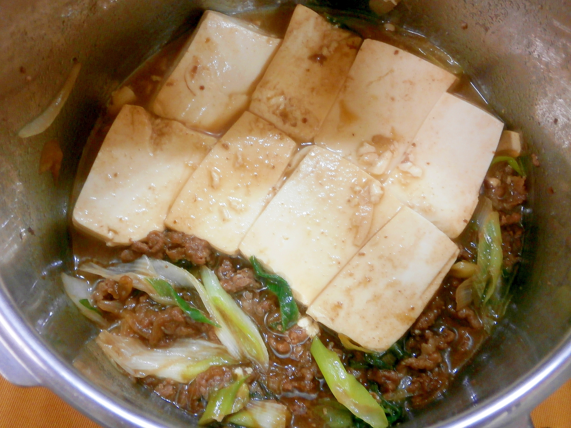 牛肉豆腐の煮物