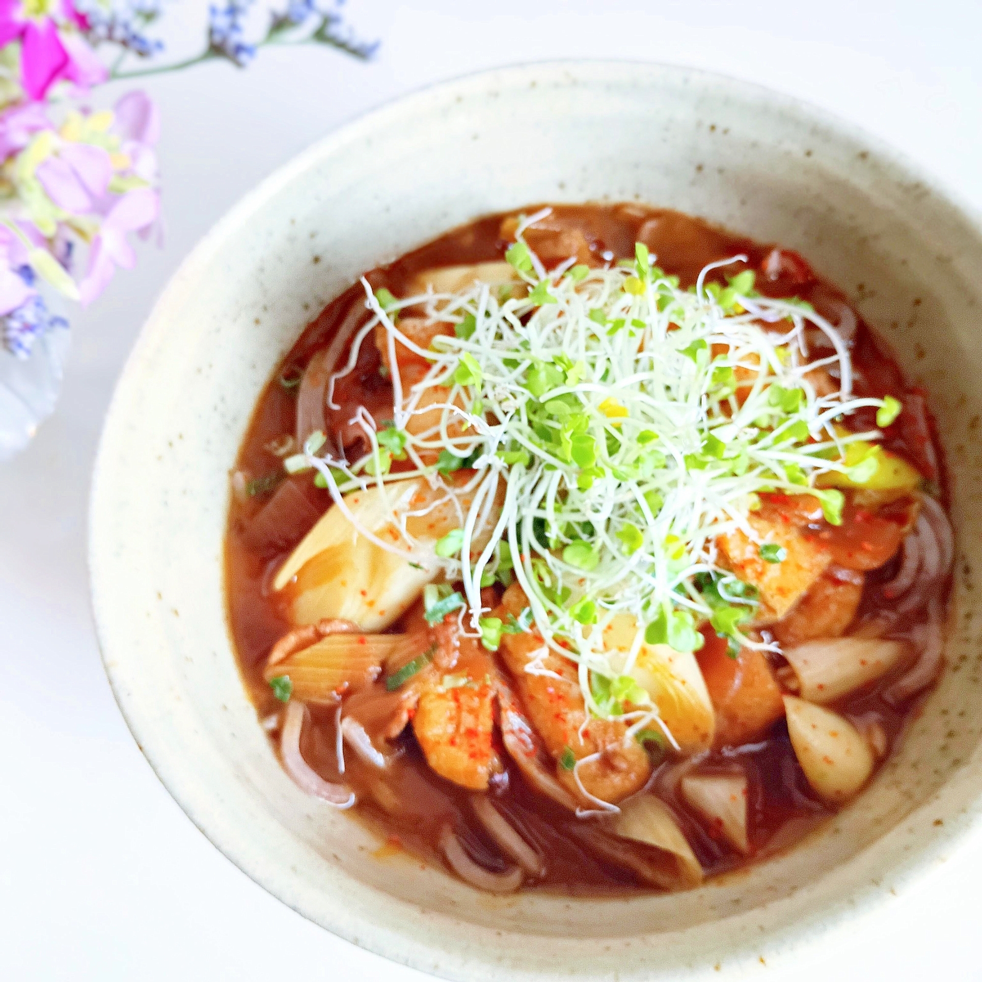 麹生活しましょ☘️ リメイク カレーそばꕤ୭*