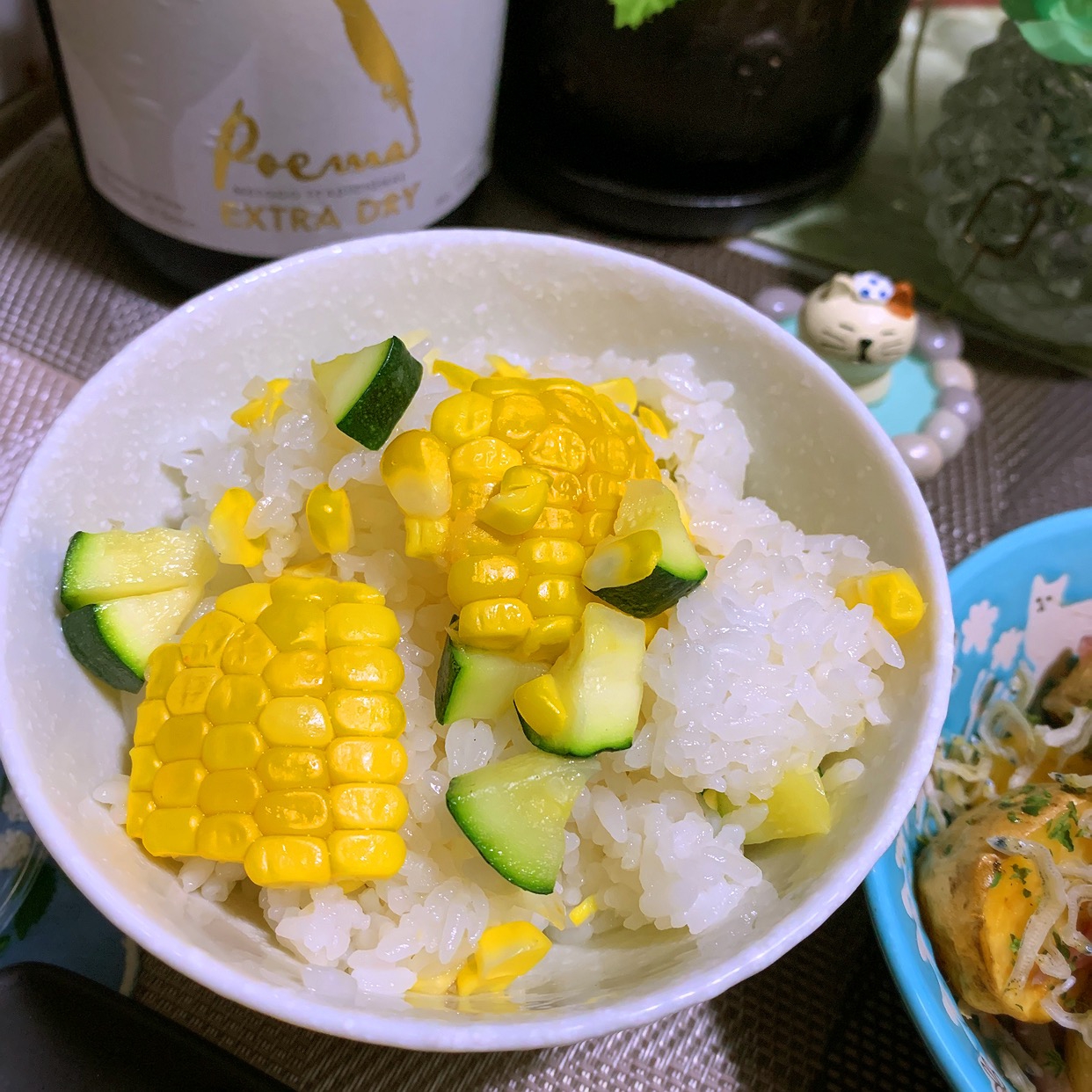 ズッキーニ&とうもろこしの混ぜご飯