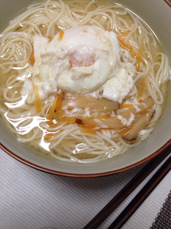 干し椎茸と卵にゅうめん(*^^*)☆