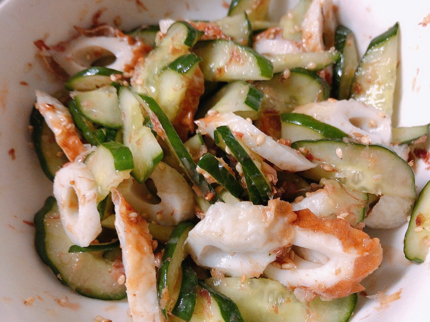 簡単作り置き!ちくわときゅうりのおかか和え