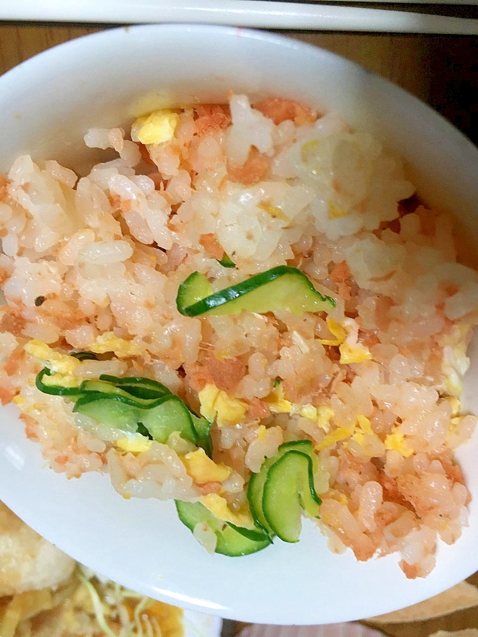 鮭と胡瓜と卵の混ぜご飯