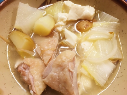 鶏肉と豆腐の塩麹煮