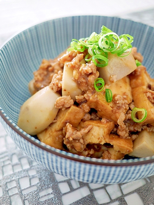 簡単 美味しい 里芋と厚揚げのそぼろ煮 レシピ 作り方 By 楽天出店店舗 Koz Life 北欧雑貨のお店 楽天レシピ