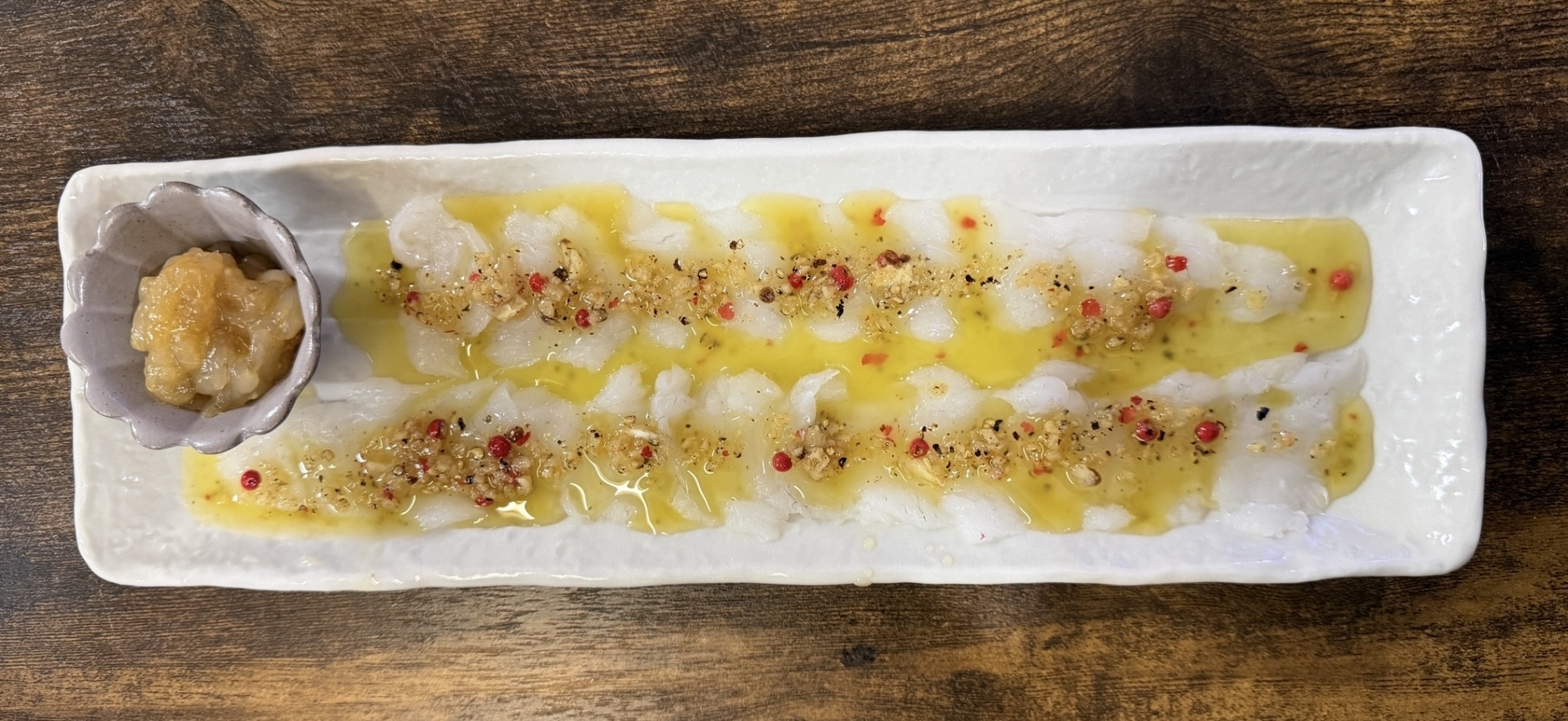 絶品！フライドガーリックカルパッチョ