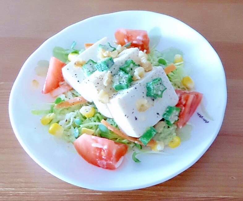 豆腐のゴママヨサラダ