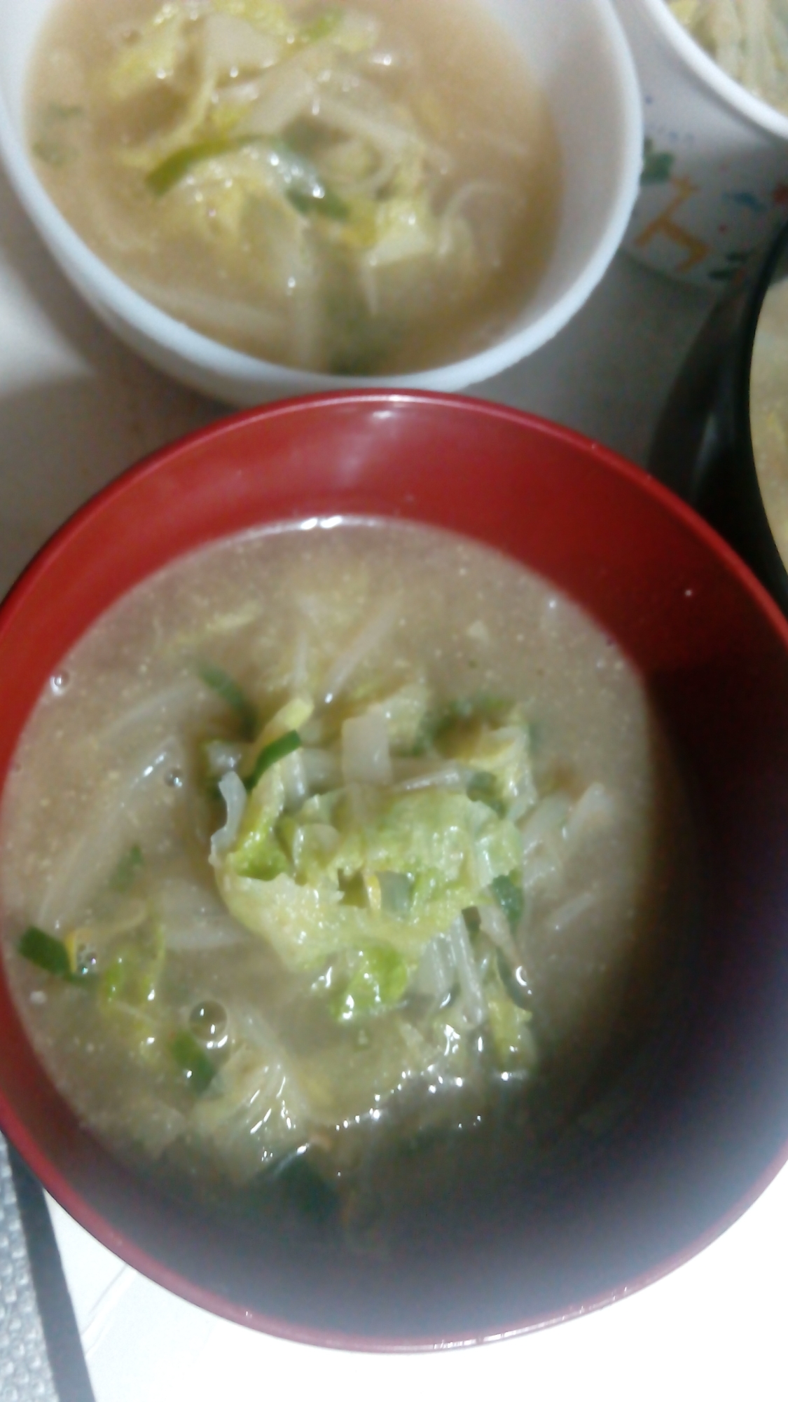 もやしと白菜の中華スープ煮