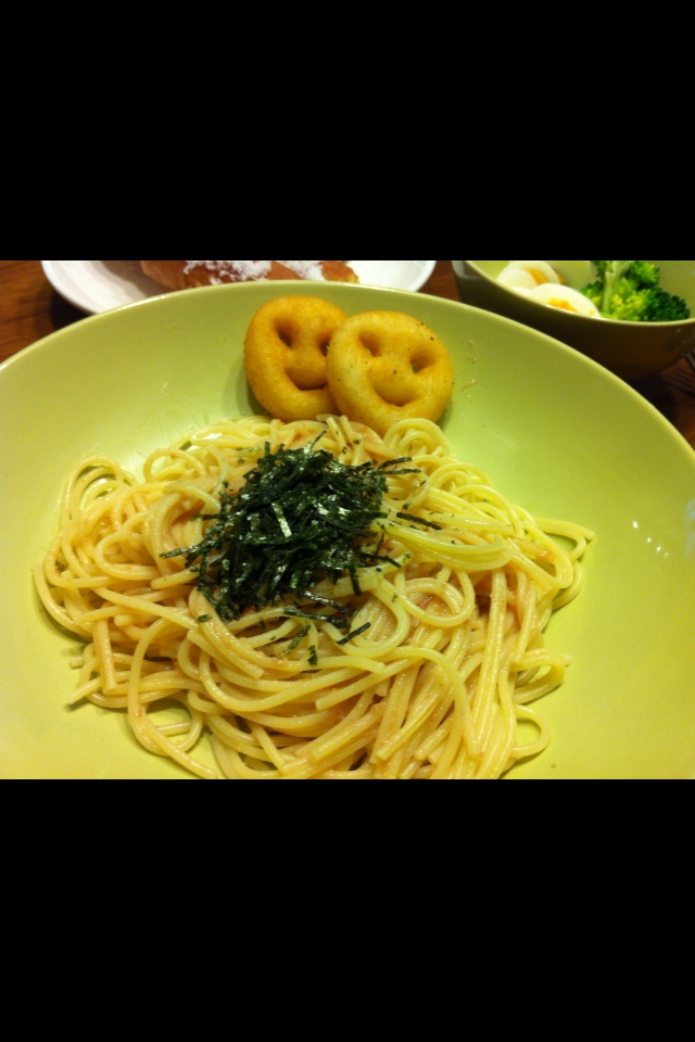 ごまたっぷり！明太バタースパゲティ