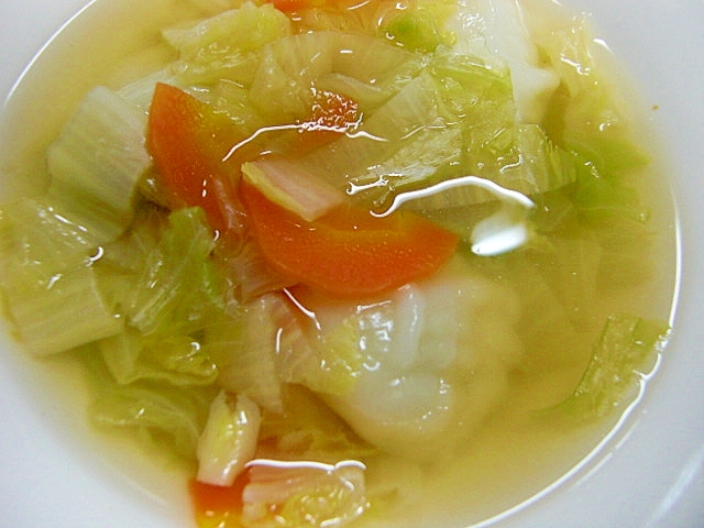 白菜と餃子のスープ