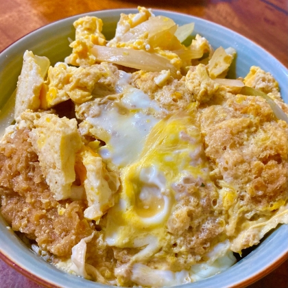 惣菜のとんかつで時短♪めんつゆで味付け♪カツ丼