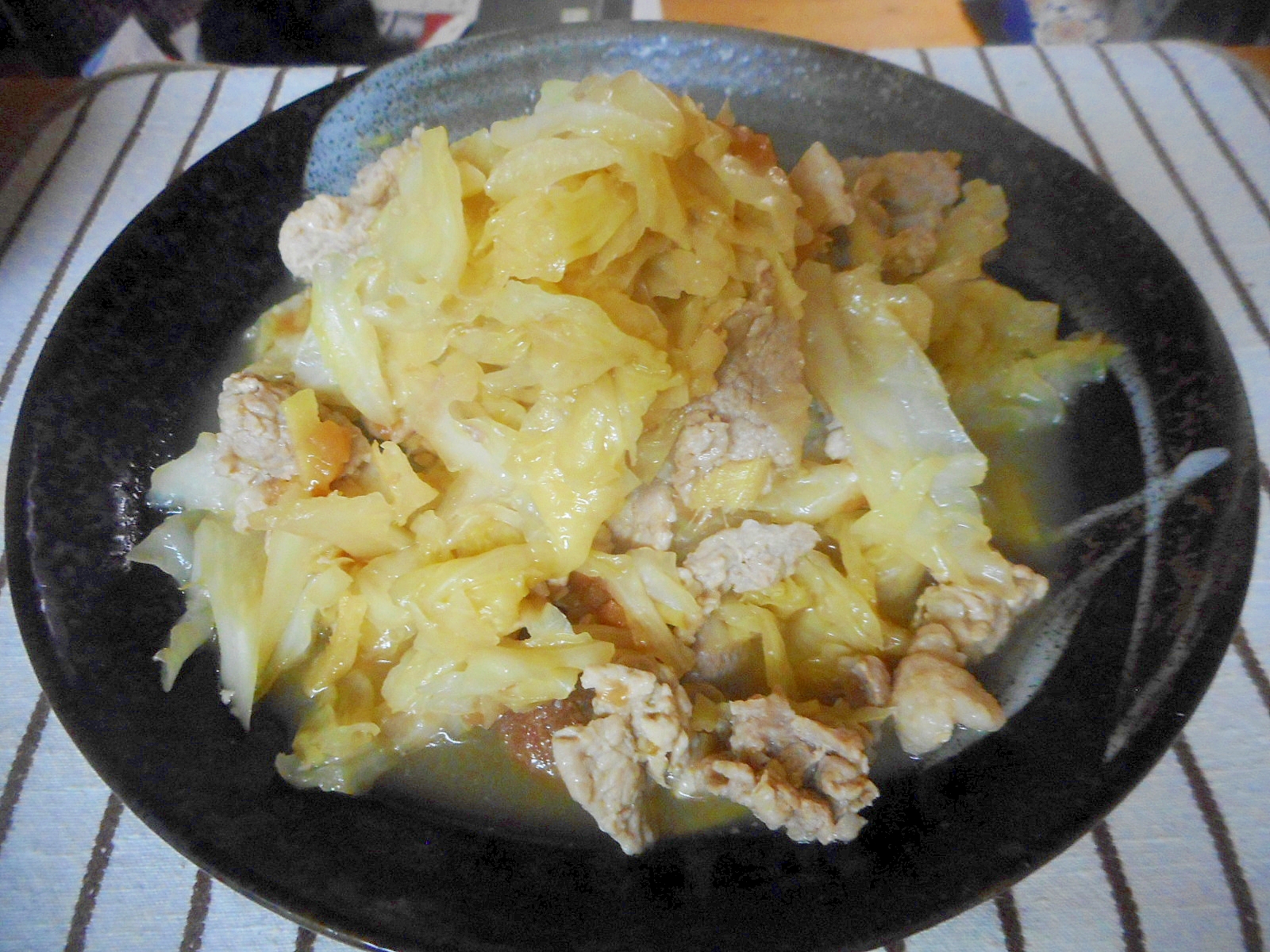 豚肉とキャベツの梅生姜煮