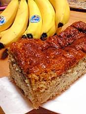 おうちでマクロビカフェ♪ノンオイル黒糖バナナケーキ