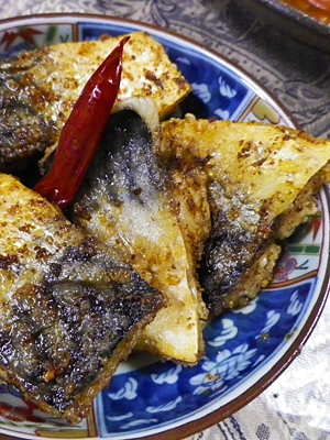 焼き鯖のピリ辛醤油バルサミコソース
