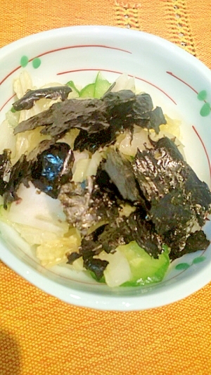 きゅうり白菜の胡麻香る海苔サラダ