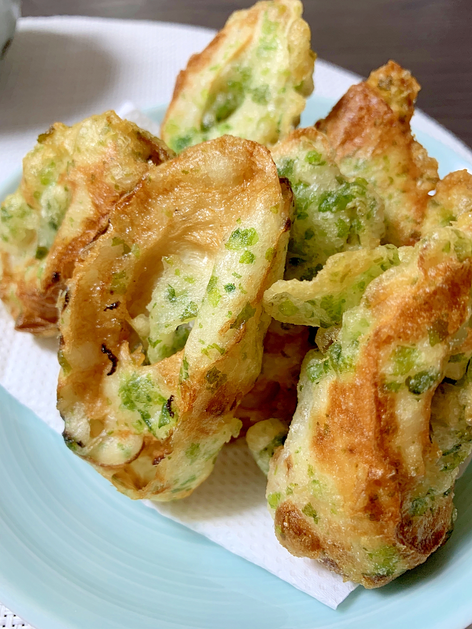 市販のたこ焼き粉で！サクサクちくわの磯辺揚げ！