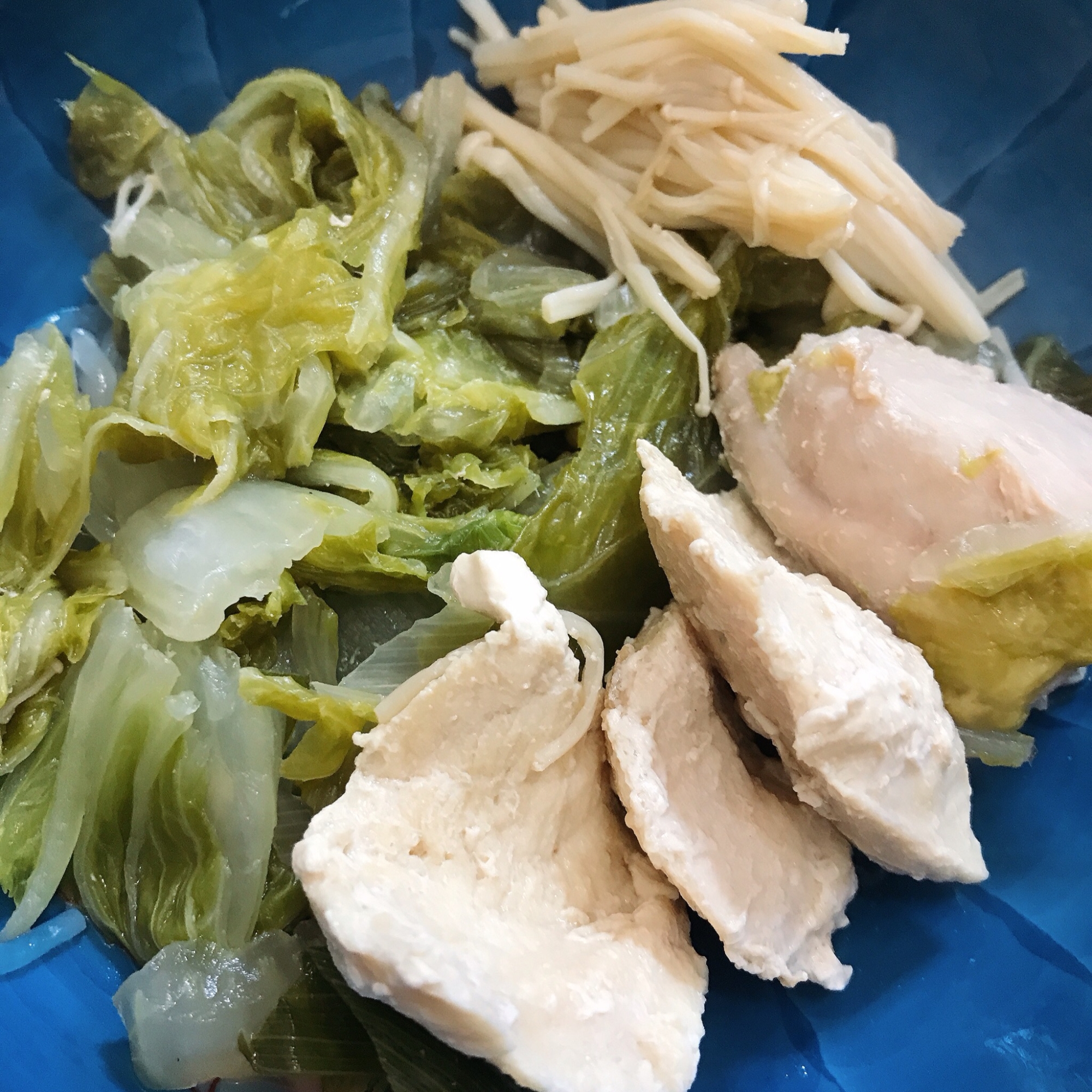 白菜と鶏肉の水炊き風