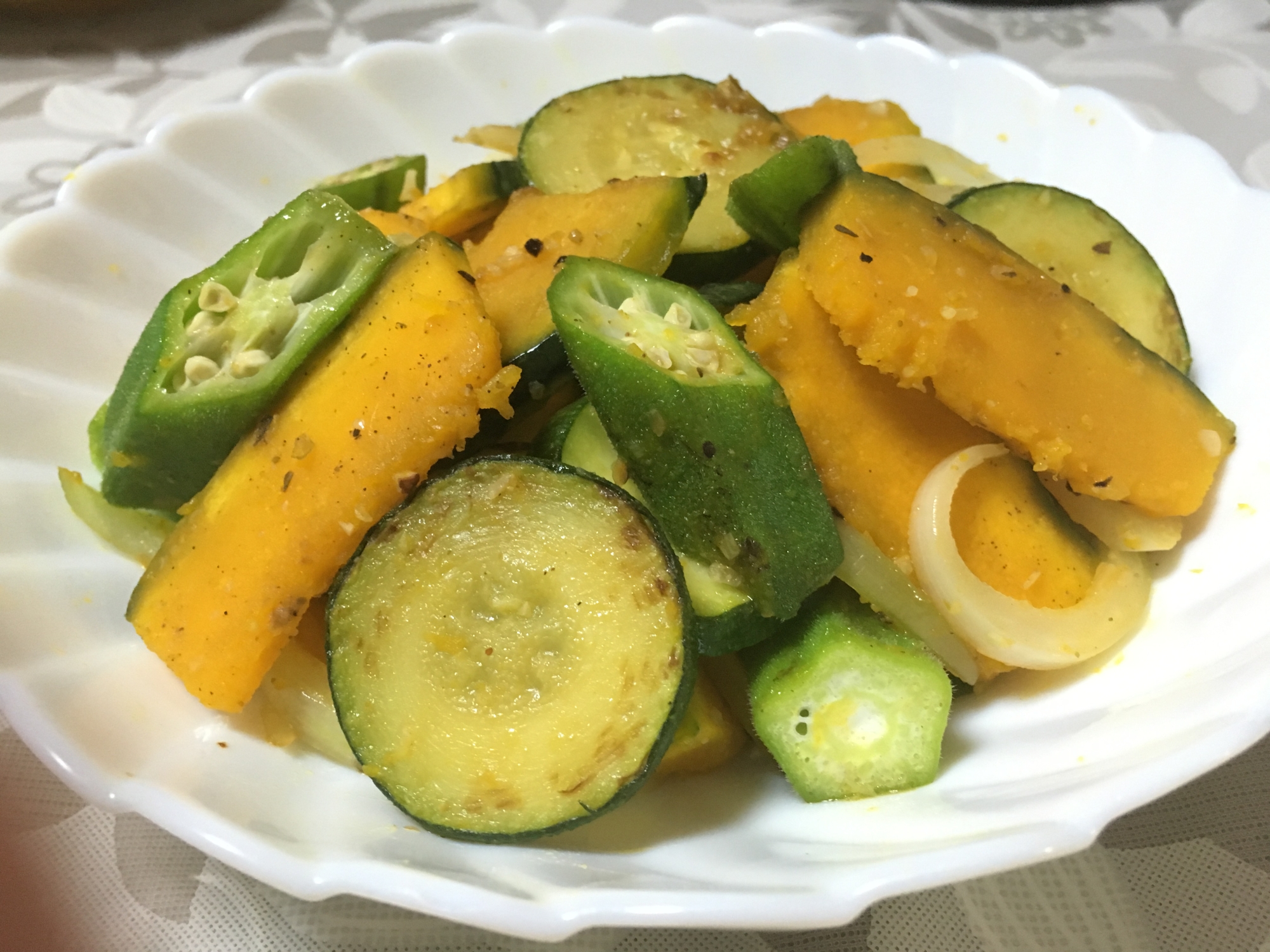 かぼちゃたっぷり！夏野菜のさっぱり炒め