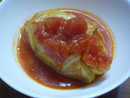 トマト味のロールキャベツは初めて作りました、時短も助かります！ご馳走様でした♪