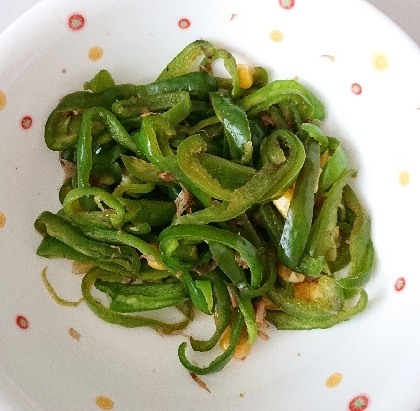 かつおぶしの無限ピーマン(*^^*)