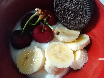 毎日ヨーグル！さくらんぼ・バナナ・オレオヨーグルト