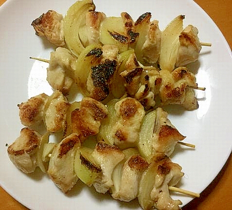 塩麹で鶏むね肉の焼き鳥