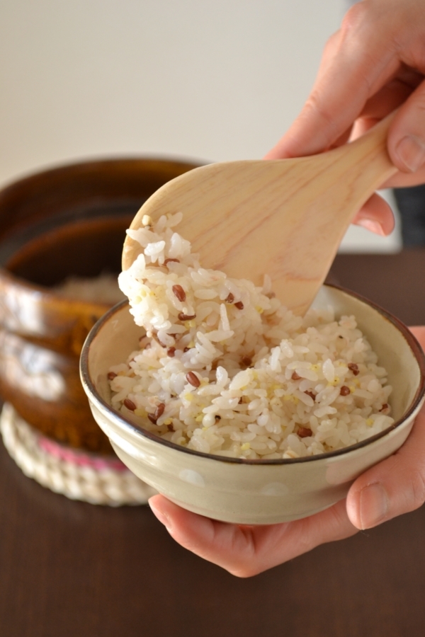 土鍋で炊いた雑穀ごはん