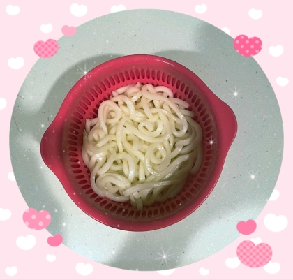 レンジで簡単！茹でうどん！