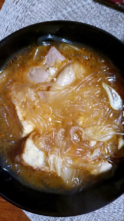 味噌キムチもやし豚肉炒め