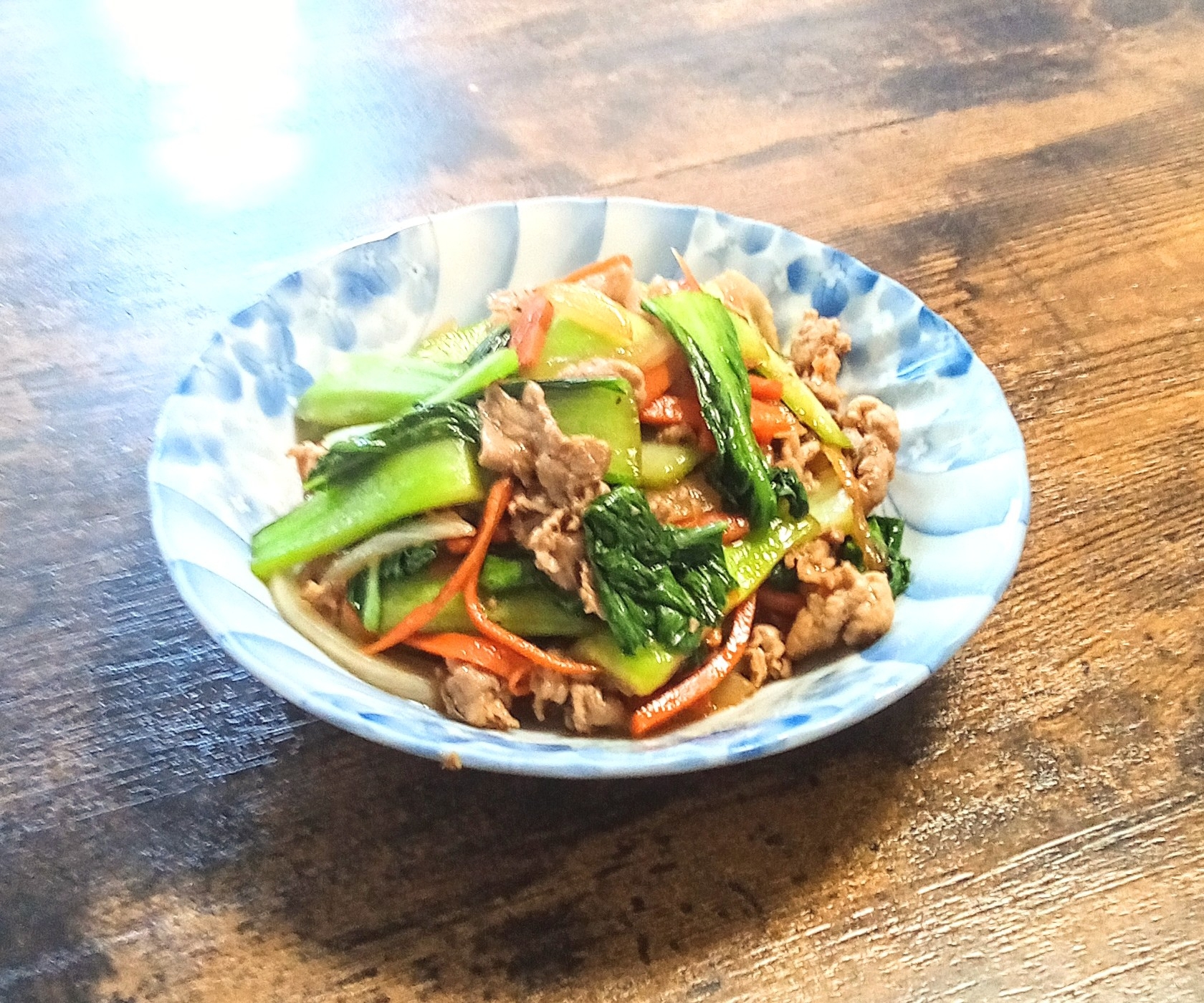 豚こま肉やチンゲンサイDe野菜炒め〜毎日簡単〜