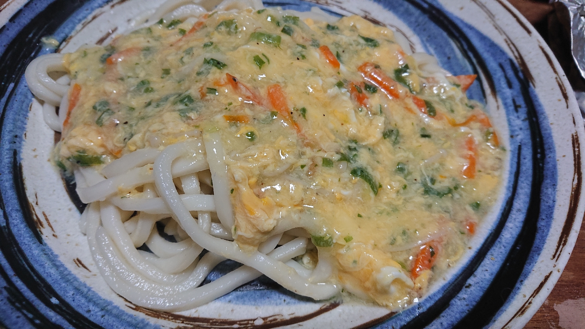 マルちゃんワンタンで あんかけうどん