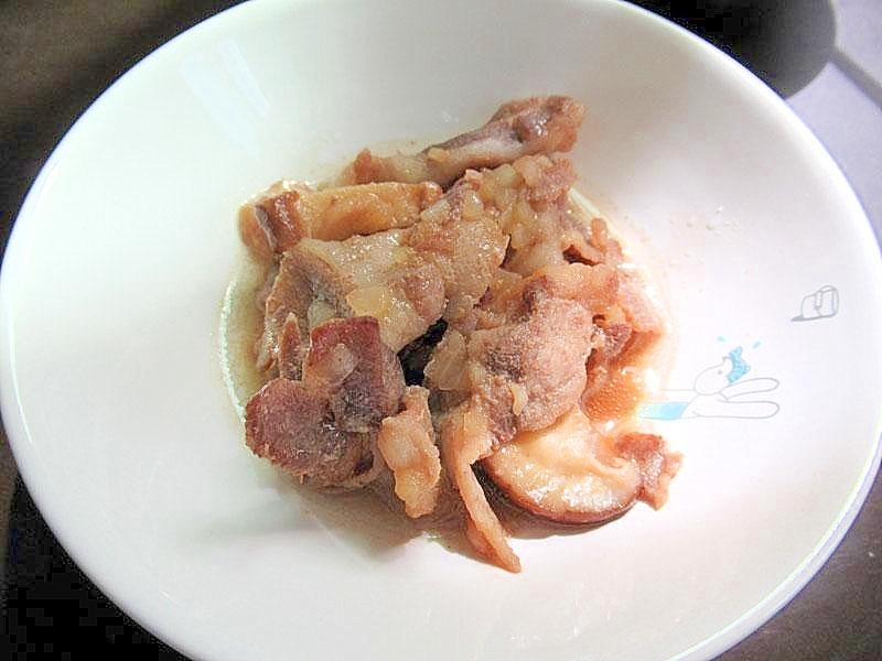 豚こまと椎茸のポン酢炒め
