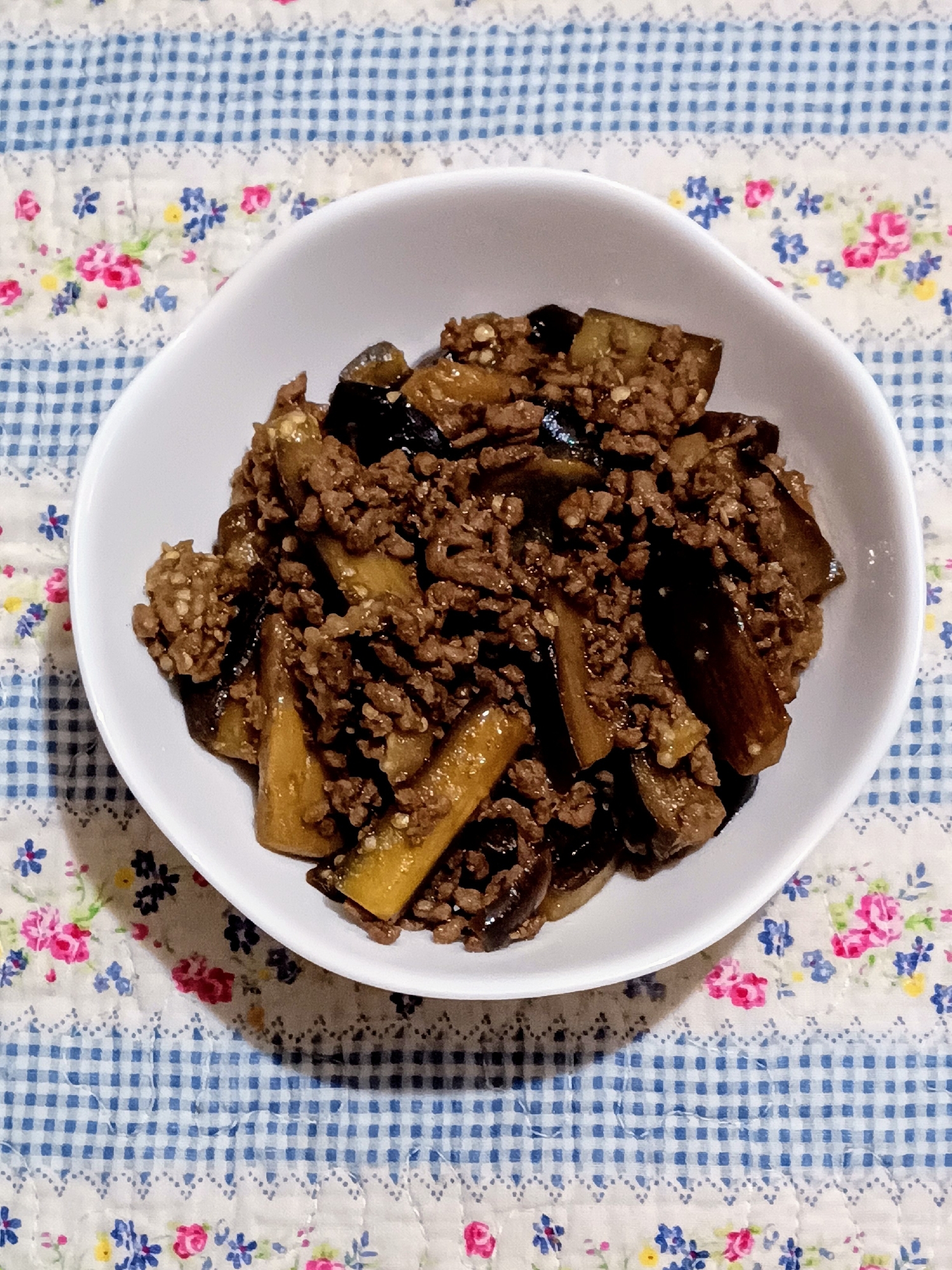 なすと牛ひき肉のスパイシー炒め★