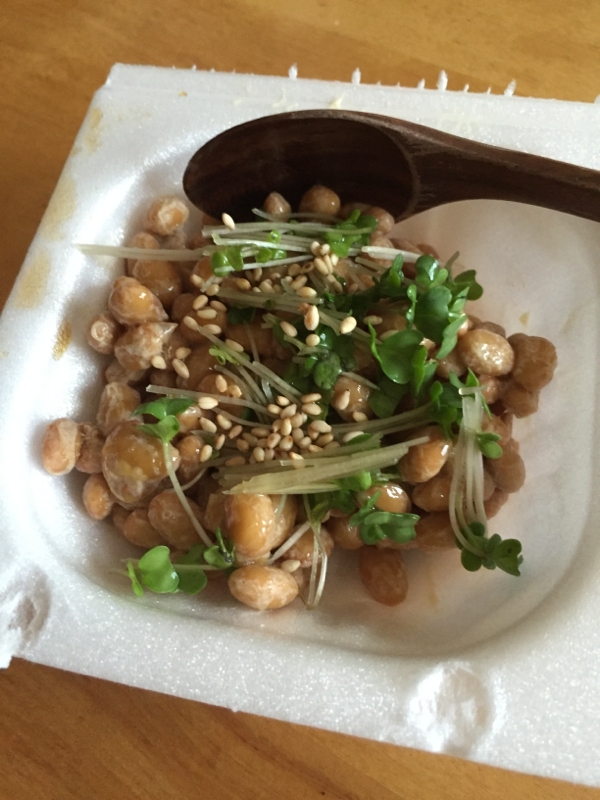 ブロッコリースプラウトとごまの納豆 レシピ 作り方 By ボンド子 楽天レシピ