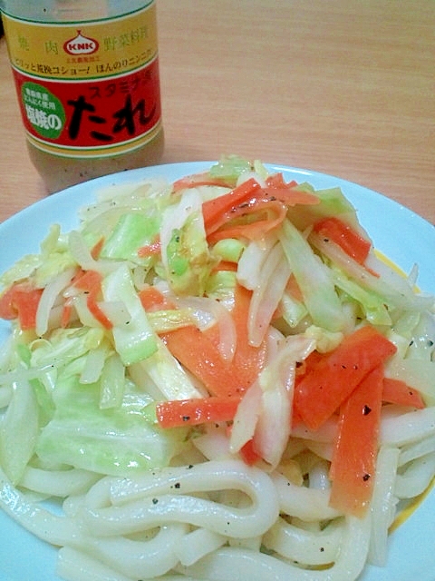 スタミナ源たれで作る塩焼きうどん