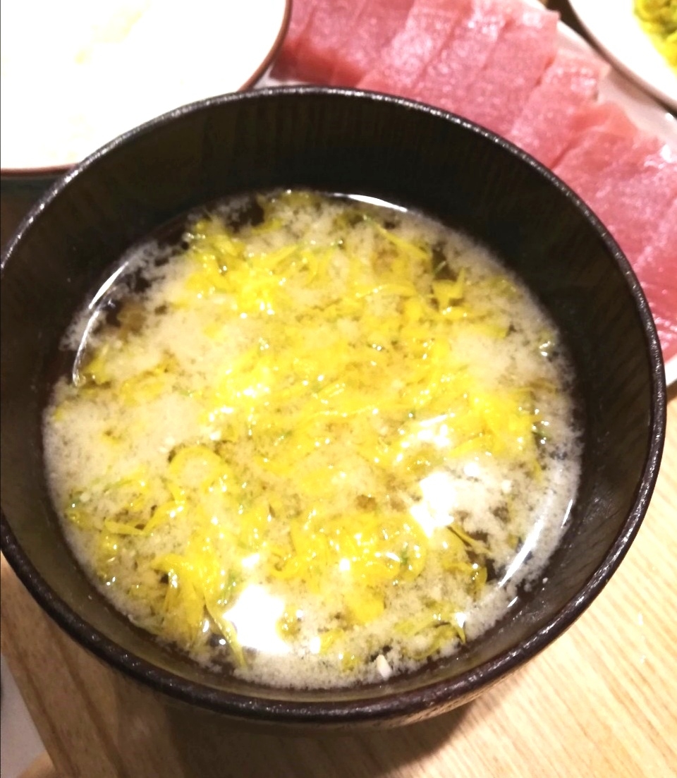 食用菊のお味噌汁