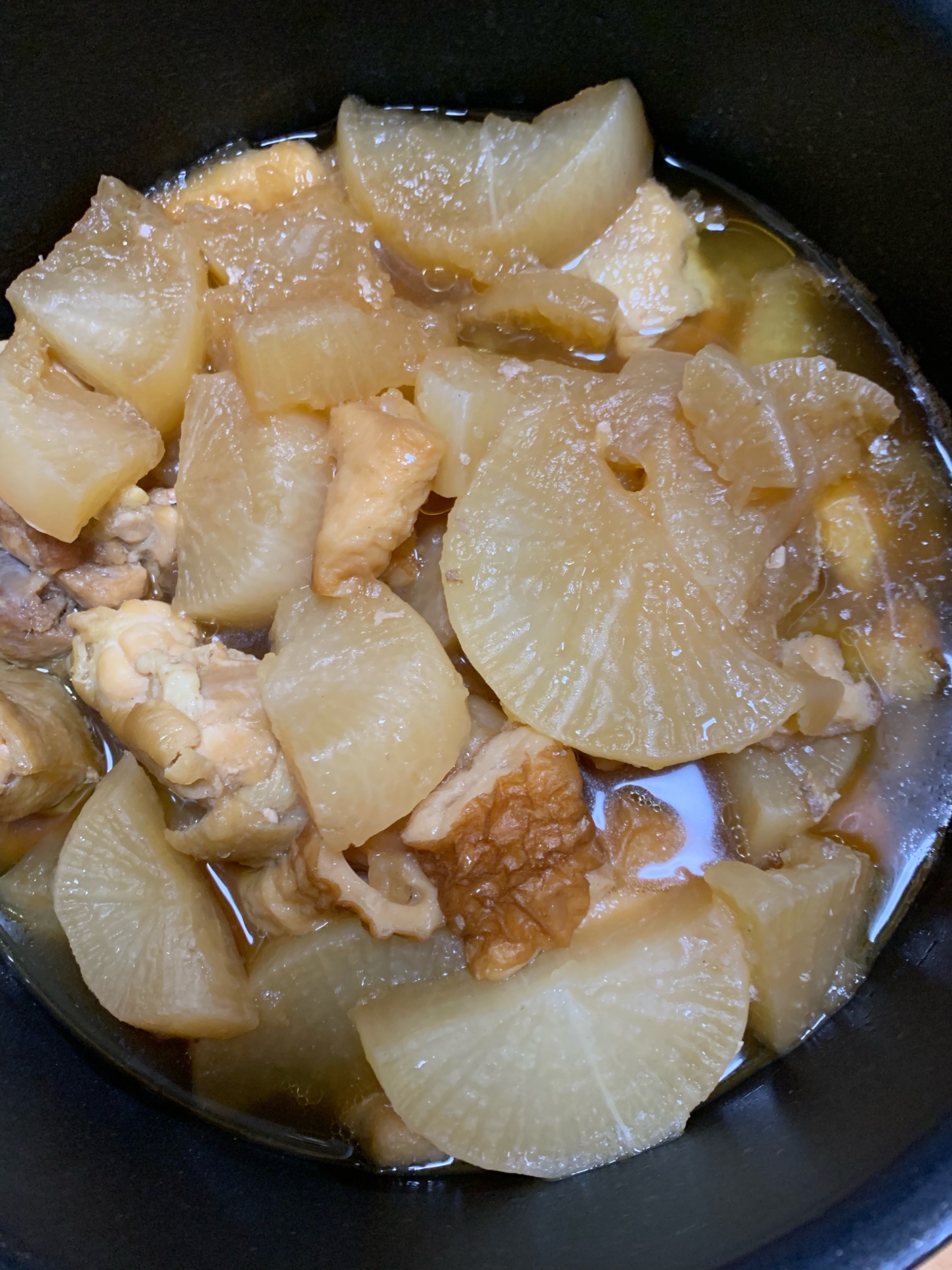 ホットクックで大根と鶏肉と竹輪の煮物